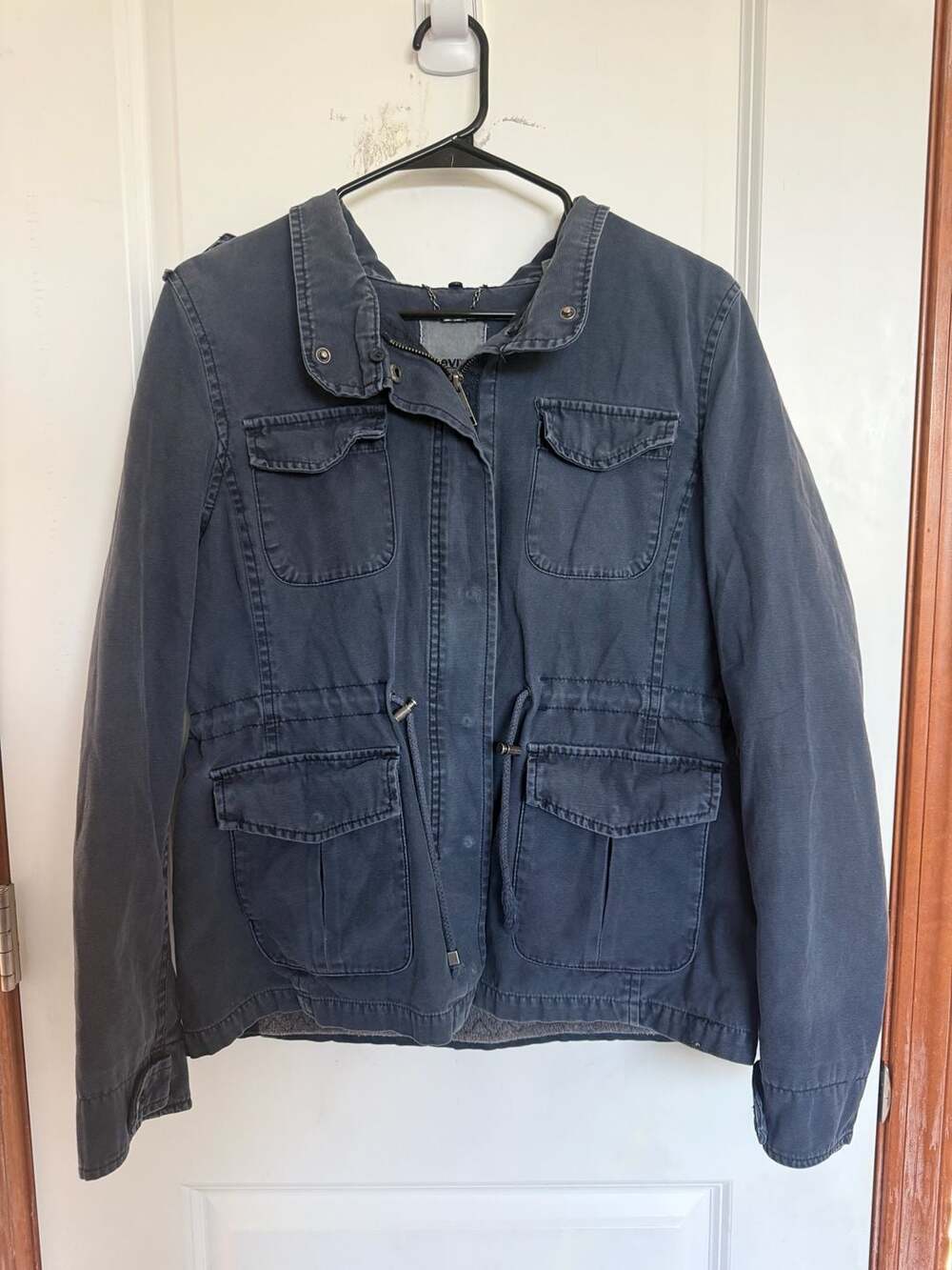 Levi's Utility Jacket Size L Navy Blue Canvas Military